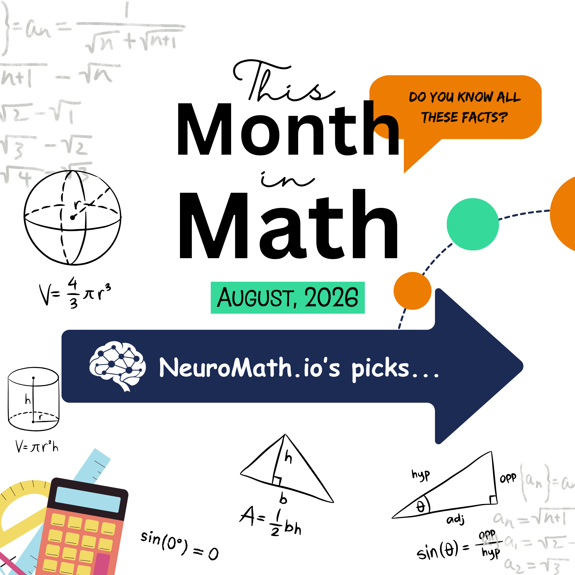 This Month in Math - August 2026 - NeuroMath.io picks